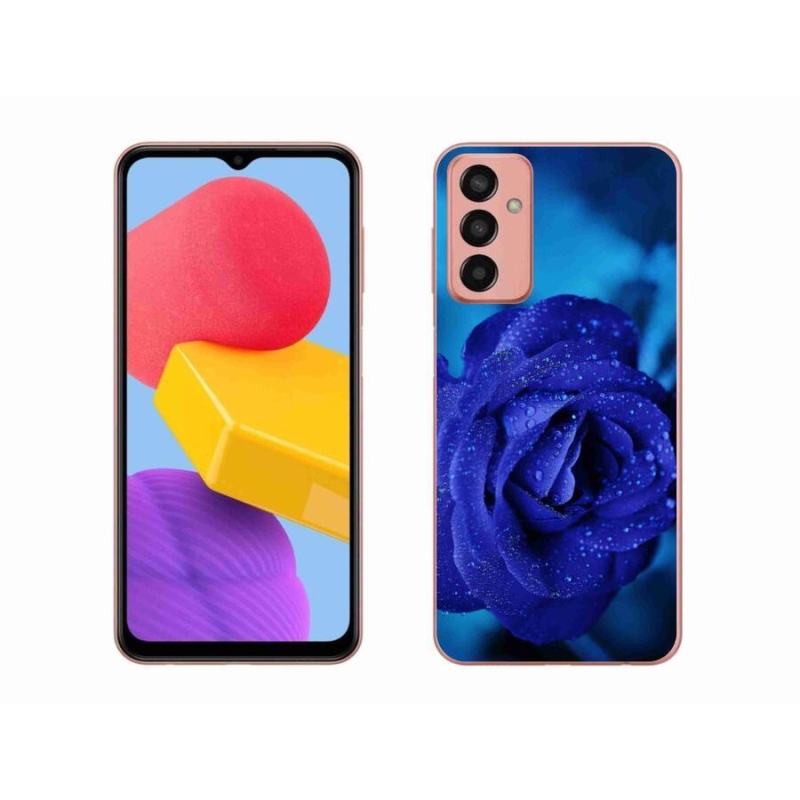 Gélový obal mmCase na mobil Samsung Galaxy M13 - modrá ruža