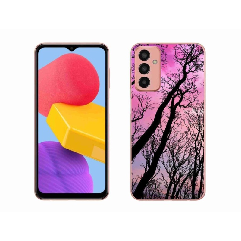 Gélový obal mmCase na mobil Samsung Galaxy M13 - opadané stromy