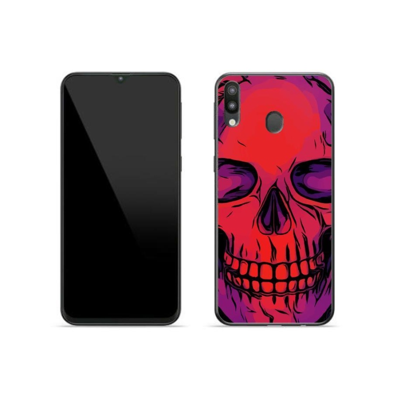 Gélový obal mmCase na mobil Samsung Galaxy M20 - lebka