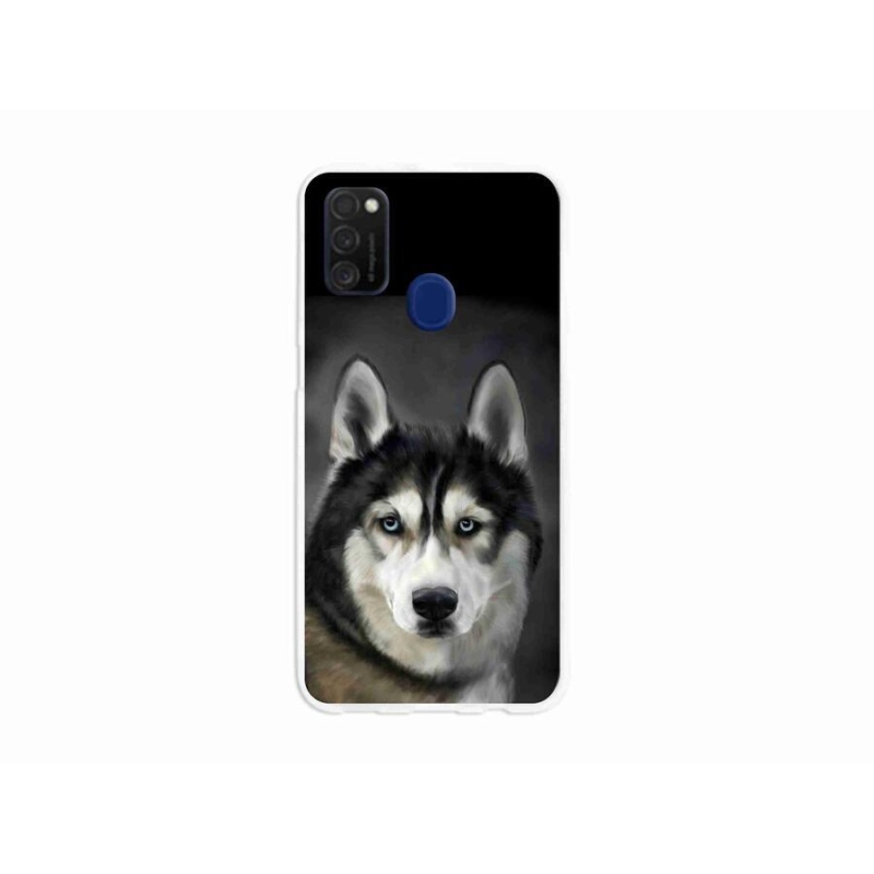 Gélový obal mmCase na mobil Samsung Galaxy M21 - husky