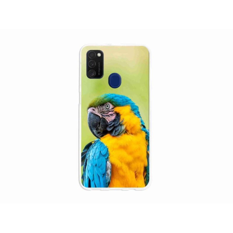 Gélový obal mmCase na mobil Samsung Galaxy M21 - papagáj ara 2