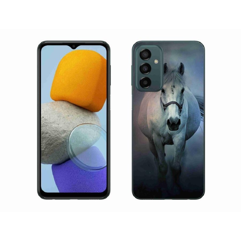 Gélový obal mmCase na mobil Samsung Galaxy M23 5G - bežiaci biely kôň