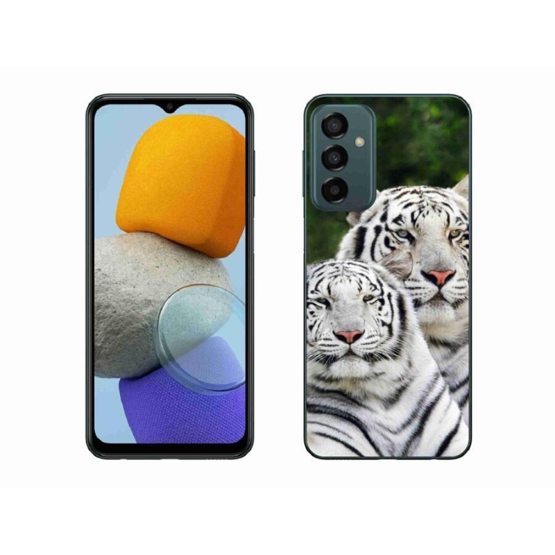 Gélový obal mmCase na mobil Samsung Galaxy M23 5G - bieli tigre