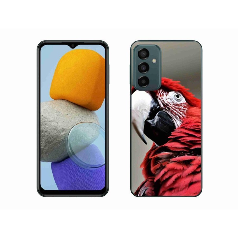 Gélový obal mmCase na mobil Samsung Galaxy M23 5G - papagáj ara červený