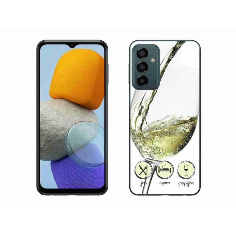 Gélový obal mmCase na mobil Samsung Galaxy M23 5G - pohár vína bielej