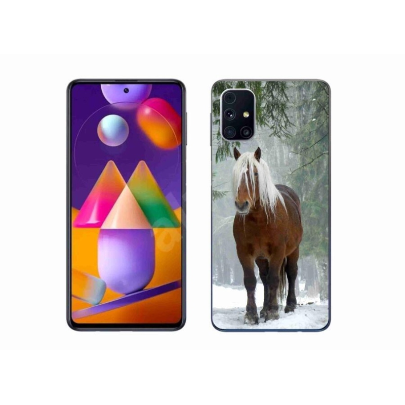 Gélový obal mmCase na mobil Samsung Galaxy M31s - kôň v lese
