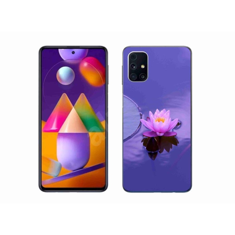 Gélový obal mmCase na mobil Samsung Galaxy M31s - kvet na hladine