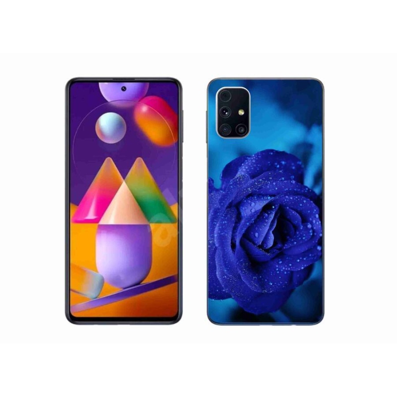 Gélový obal mmCase na mobil Samsung Galaxy M31s - modrá ruža