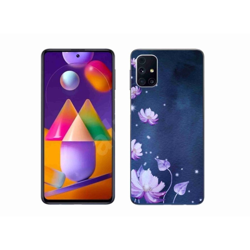 Gélový obal mmCase na mobil Samsung Galaxy M31s - padajúce kvety