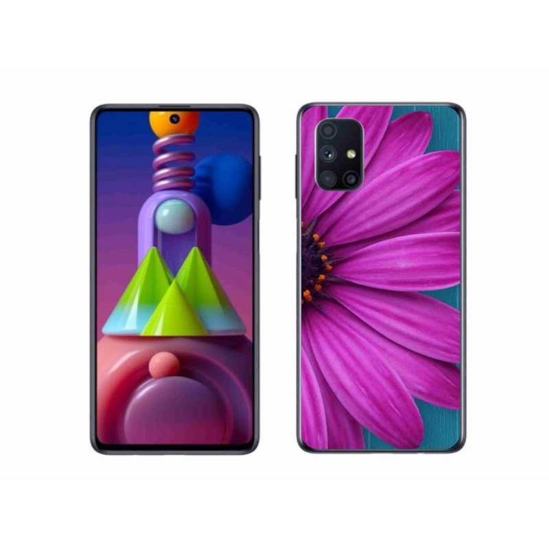 Gélový obal mmCase na mobil Samsung Galaxy M51 - fialová margaréta