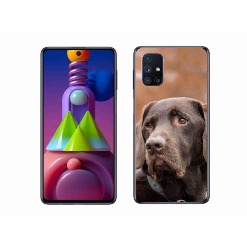 Gélový obal mmCase na mobil Samsung Galaxy M51 - hnedý labrador