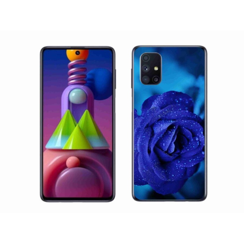 Gélový obal mmCase na mobil Samsung Galaxy M51 - modrá ruža