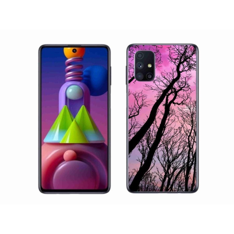 Gélový obal mmCase na mobil Samsung Galaxy M51 - opadané stromy