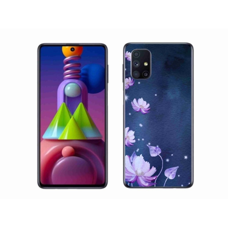 Gélový obal mmCase na mobil Samsung Galaxy M51 - padajúce kvety