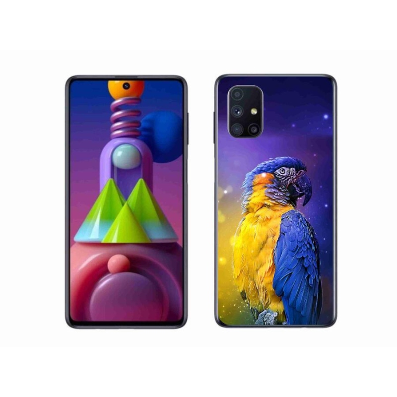 Gélový obal mmCase na mobil Samsung Galaxy M51 - papagáj ara 1