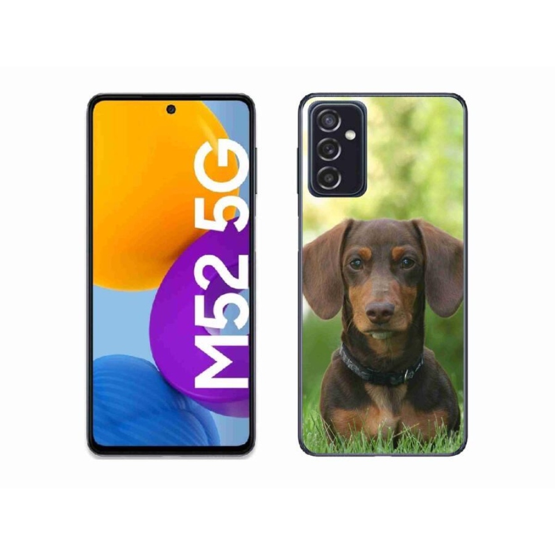 Gélový obal mmCase na mobil Samsung Galaxy M52 5G - hnedý jazvečík