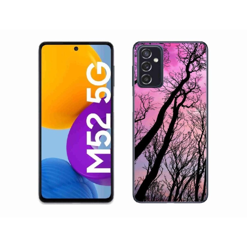 Gélový obal mmCase na mobil Samsung Galaxy M52 5G - opadané stromy