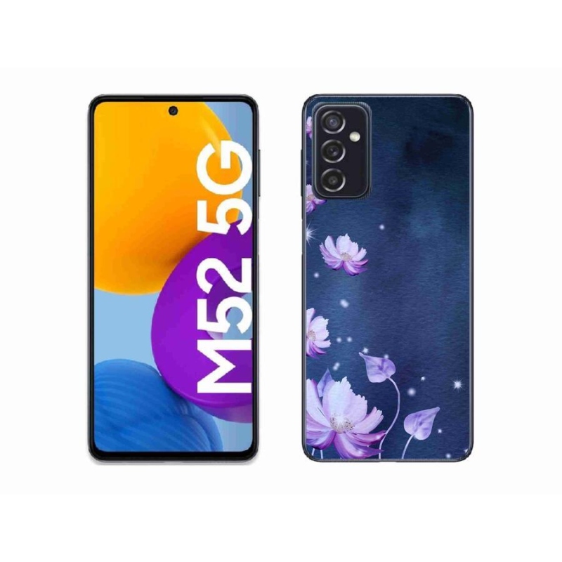 Gélový obal mmCase na mobil Samsung Galaxy M52 5G - padajúce kvety