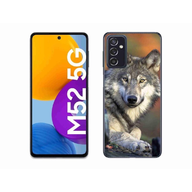 Gélový obal mmCase na mobil Samsung Galaxy M52 5G - vlk