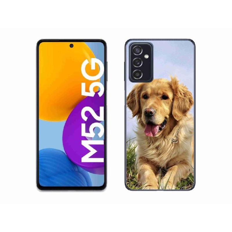 Gélový obal mmCase na mobil Samsung Galaxy M52 5G - zlatý retriever