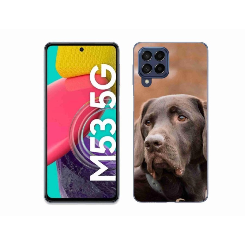 Gélový obal mmCase na mobil Samsung Galaxy M53 5G - hnedý labrador