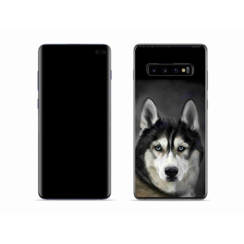 Gélový obal mmCase na mobil Samsung Galaxy S10 - husky