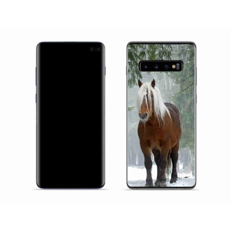 Gélový obal mmCase na mobil Samsung Galaxy S10 - kôň v lese