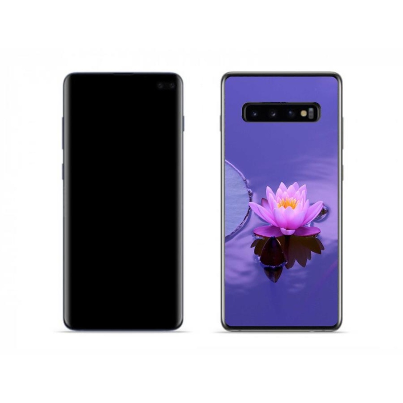 Gélový obal mmCase na mobil Samsung Galaxy S10 - kvet na hladine