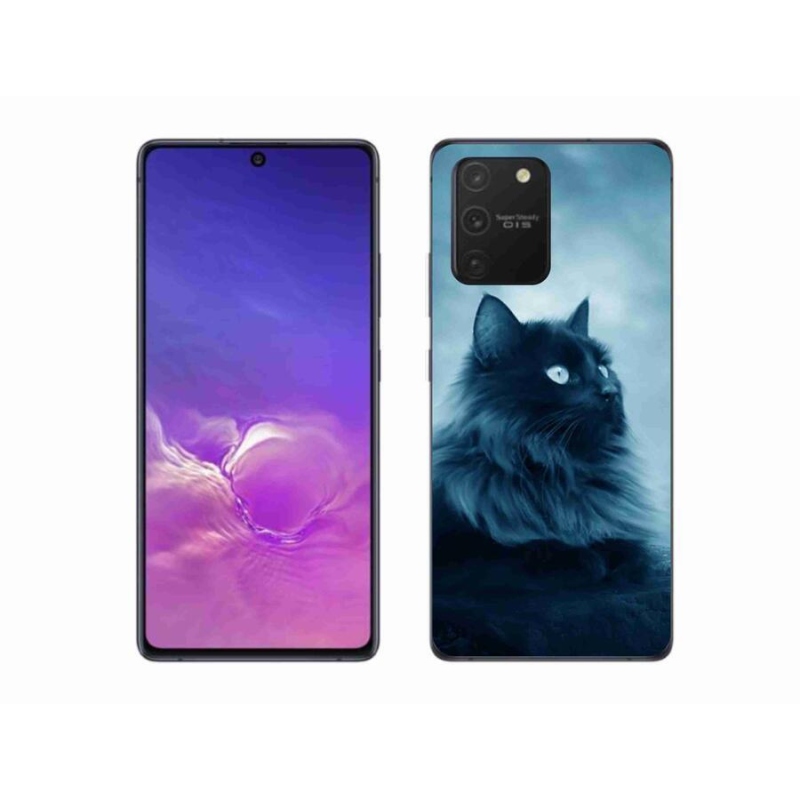 Gélový obal mmCase na mobil Samsung Galaxy S10 Lite - čierna mačka 1