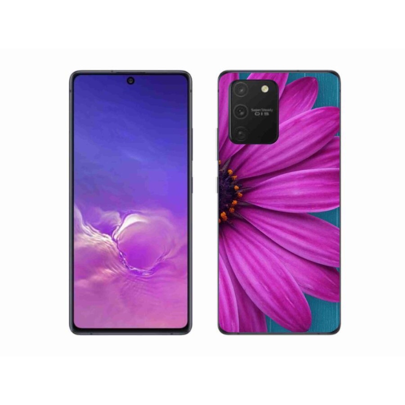 Gélový obal mmCase na mobil Samsung Galaxy S10 Lite - fialová margaréta