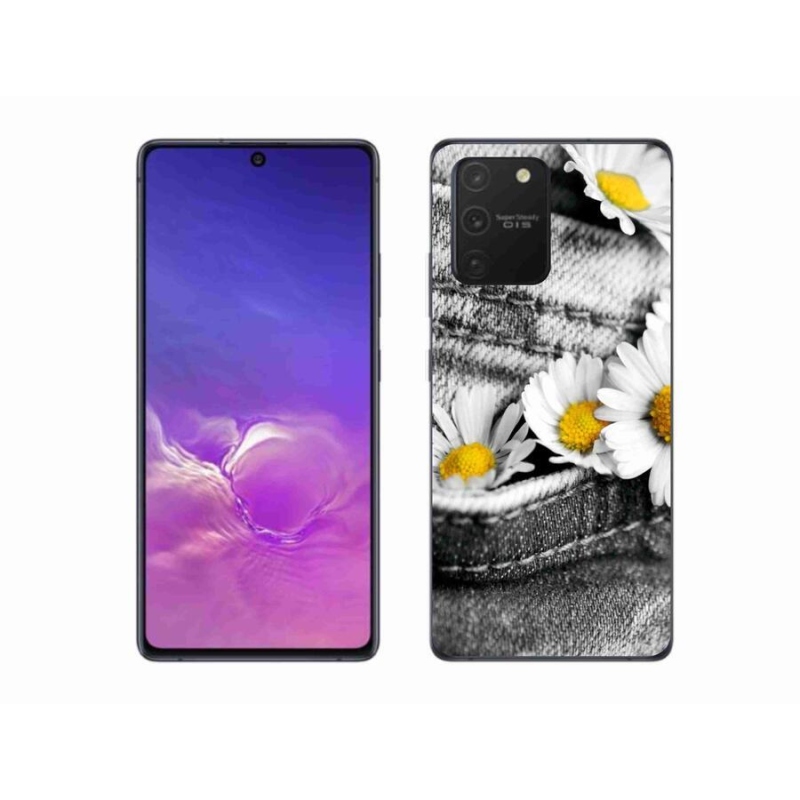 Gélový obal mmCase na mobil Samsung Galaxy S10 Lite - margaréty