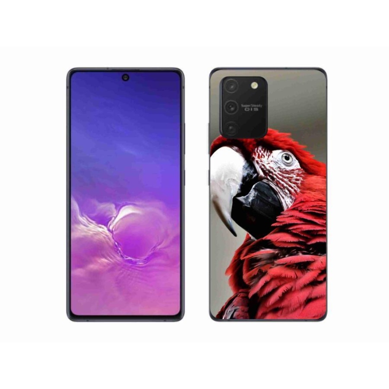 Gélový obal mmCase na mobil Samsung Galaxy S10 Lite - papagáj ara červený