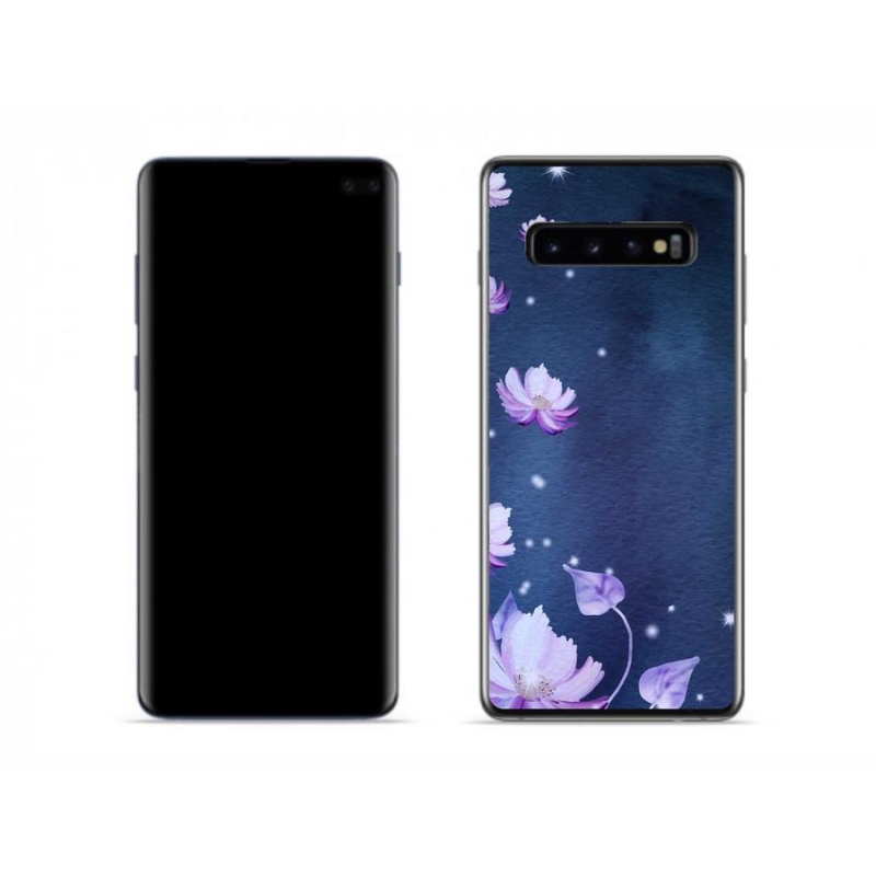 Gélový obal mmCase na mobil Samsung Galaxy S10 - padajúce kvety