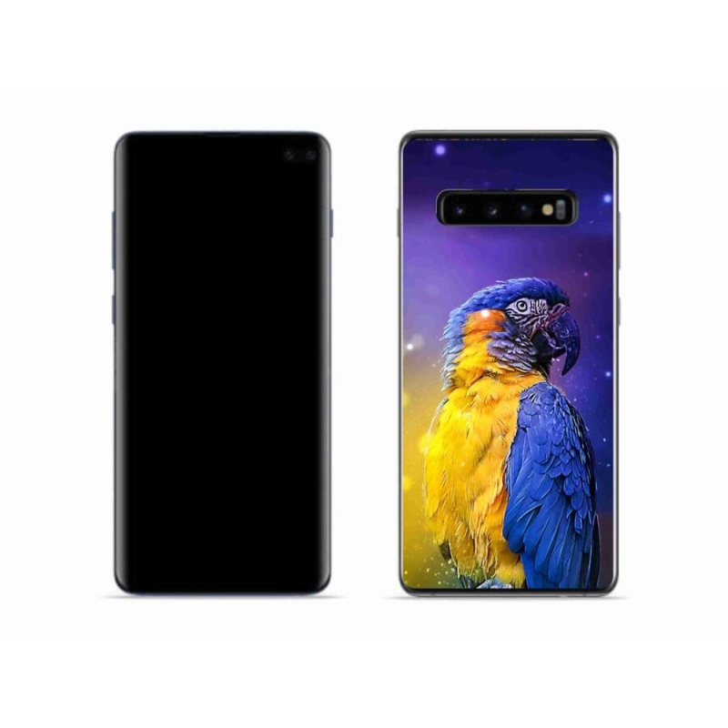 Gélový obal mmCase na mobil Samsung Galaxy S10 - papagáj ara 1