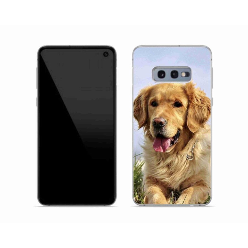 Gélový obal mmCase na mobil Samsung Galaxy S10e - zlatý retriever