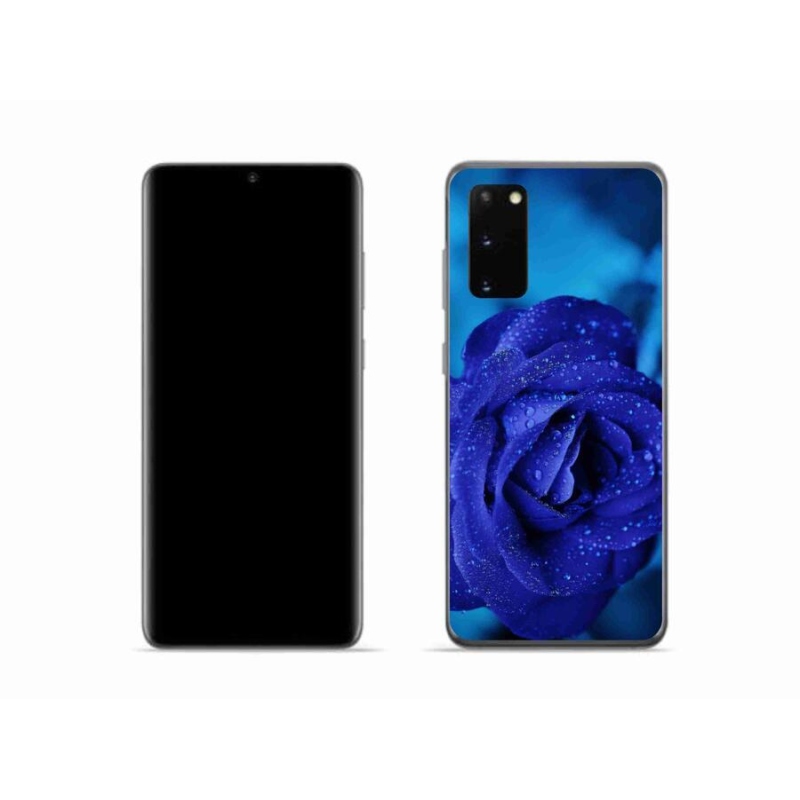 Gélový obal mmCase na mobil Samsung Galaxy S20 - modrá ruža