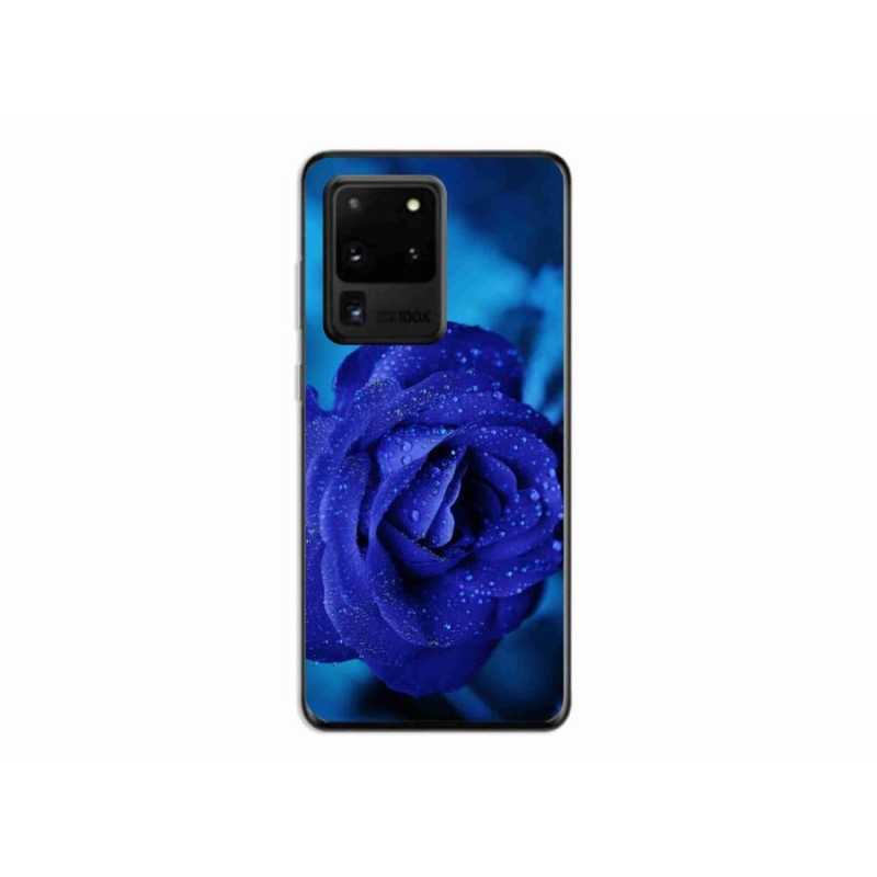 Gélový obal mmCase na mobil Samsung Galaxy S20 Ultra - modrá ruža