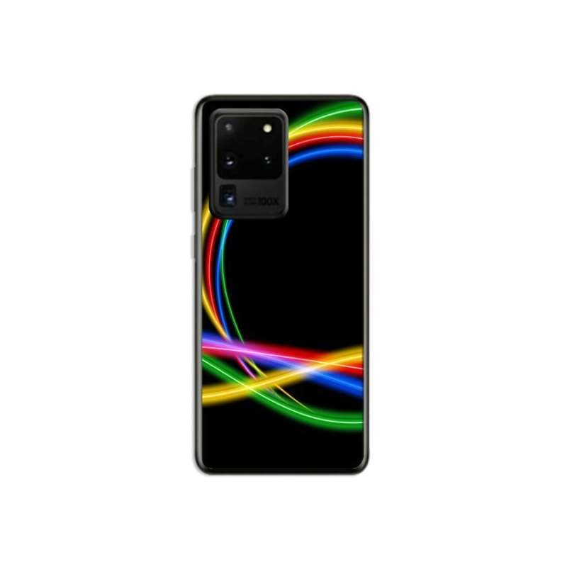 Gélový obal mmCase na mobil Samsung Galaxy S20 Ultra - neónové kruhy