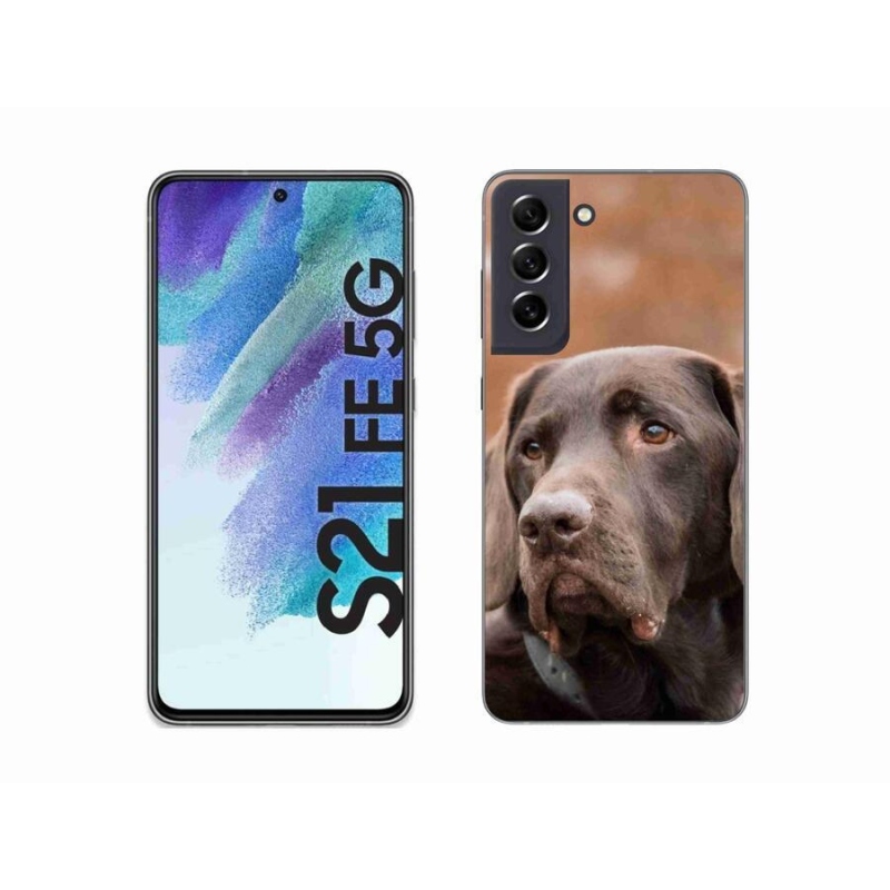 Gélový obal mmCase na mobil Samsung Galaxy S21 FE 5G - hnedý labrador