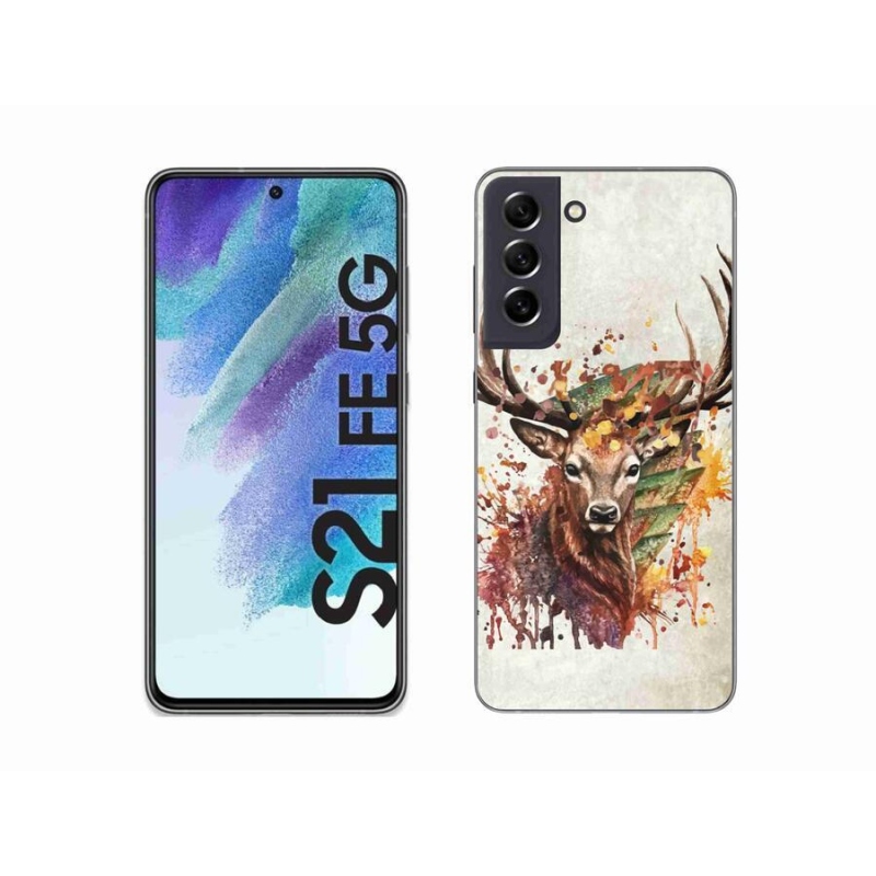 Gélový obal mmCase na mobil Samsung Galaxy S21 FE 5G - jeleň 1