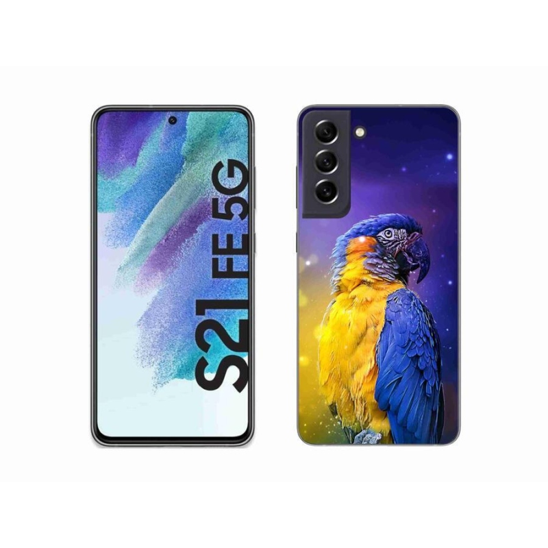 Gélový obal mmCase na mobil Samsung Galaxy S21 FE 5G - papagáj ara 1