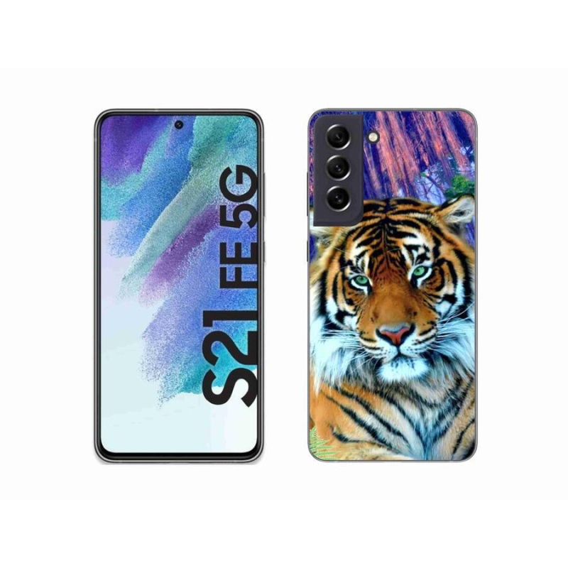 Gélový obal mmCase na mobil Samsung Galaxy S21 FE 5G - tiger