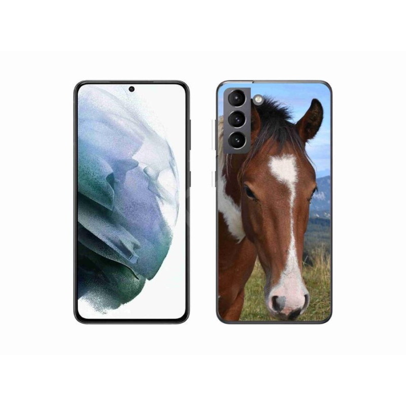 Gélový obal mmCase na mobil Samsung Galaxy S21 - hnedý kôň