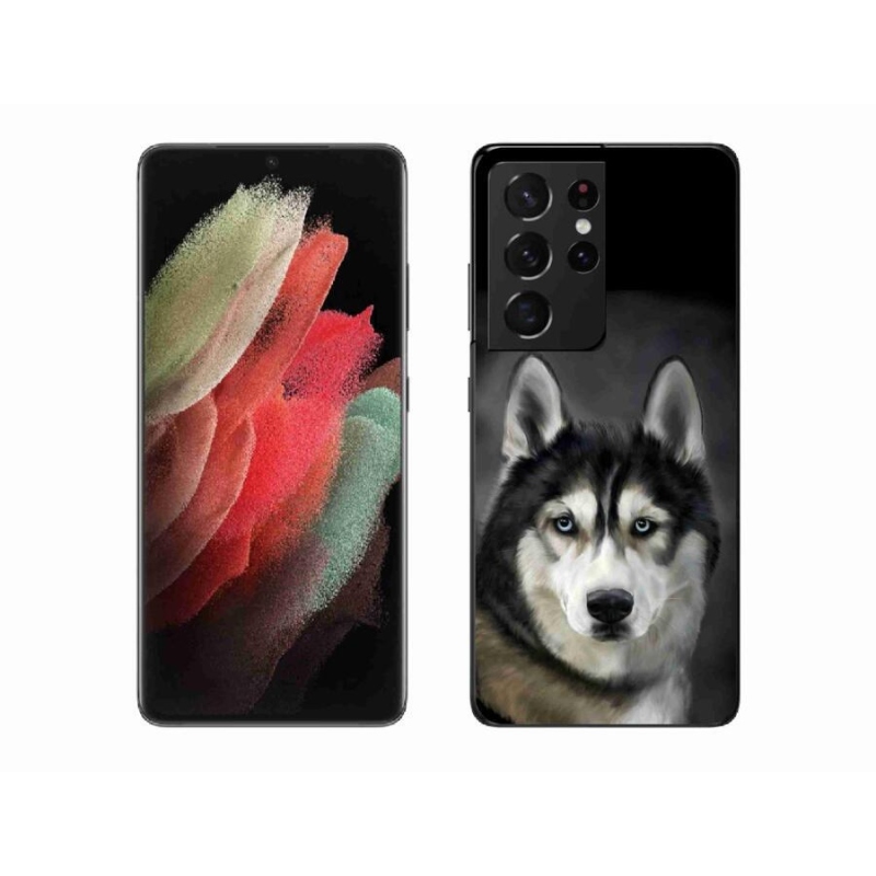 Gélový obal mmCase na mobil Samsung Galaxy S21 Ultra 5G - husky