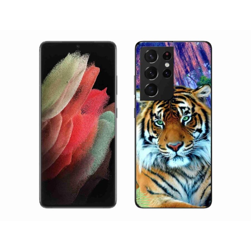 Gélový obal mmCase na mobil Samsung Galaxy S21 Ultra 5G - tiger