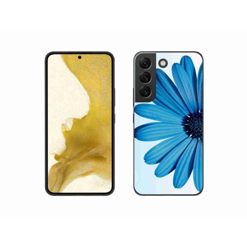 Gélový obal mmCase na mobil Samsung Galaxy S22 5G - modrá margaréta