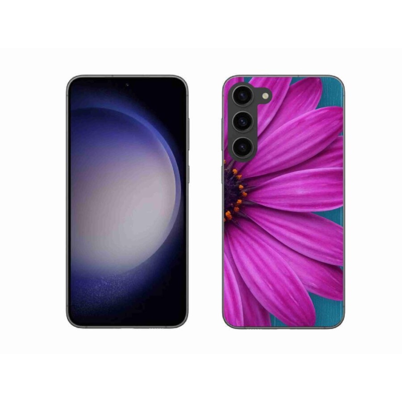 Gélový obal mmCase na mobil Samsung Galaxy S23+ 5G - fialová margaréta
