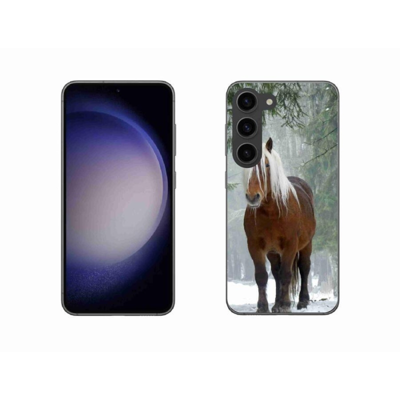 Gélový obal mmCase na mobil Samsung Galaxy S23 5G - kôň v lese