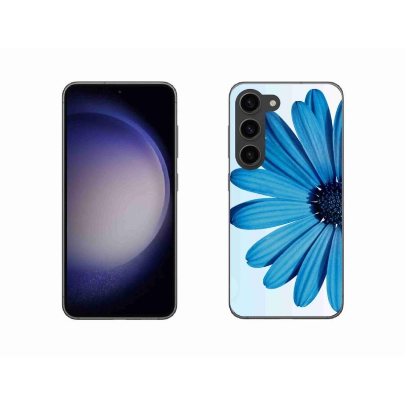 Gélový obal mmCase na mobil Samsung Galaxy S23 5G - modrá margaréta