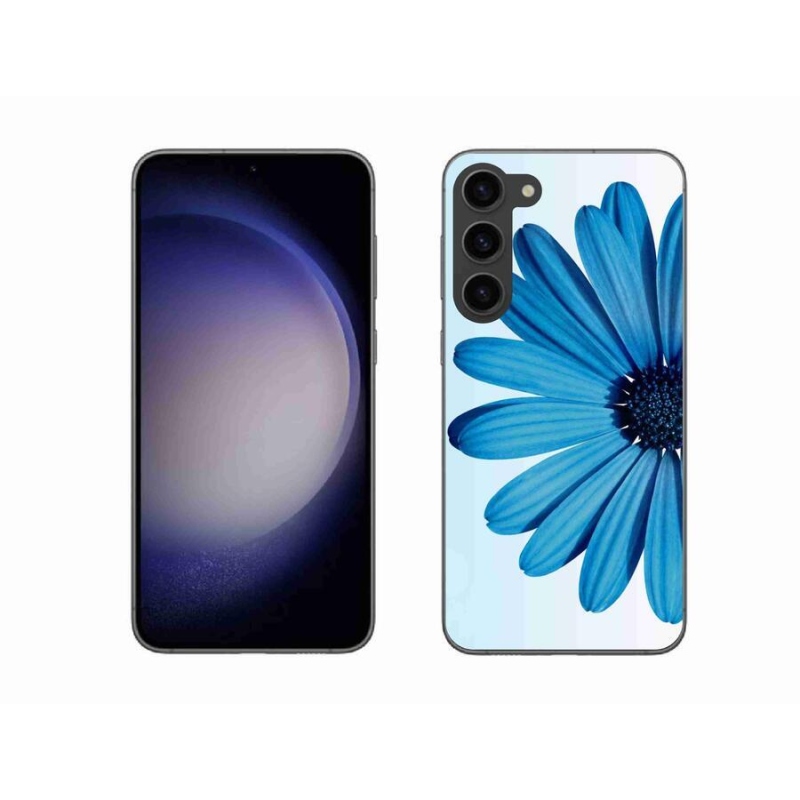 Gélový obal mmCase na mobil Samsung Galaxy S23+ 5G - modrá margaréta